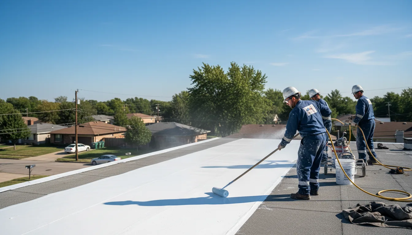 Commercial roof coating in Laceyville, PA near me